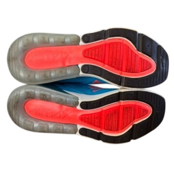 Nike‎ Air Max 270 Flyknit Blue Yellow Men's Sz 10 Activewear Running a01023-800 - Picture 11 of 12